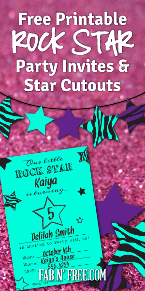 Free Rock Star Party Printables Fab N Free