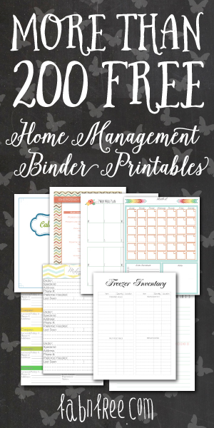 More than 200 FREE Home Management Binder Printables | Page 5 of 5