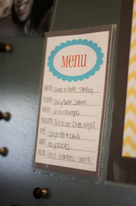 Menu Plan Holder