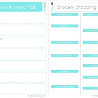 Free Menu Planner with Grocery Shopping List