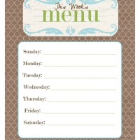 This Week's Menu Planner - Free