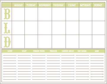 Free Meal Planner: Breakfast, Lunch, and Dinner