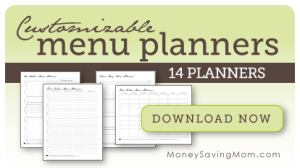 14 Free Customizable Menu Planners