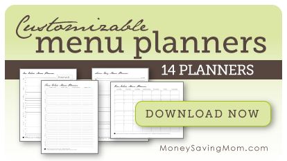 14 Free Customizable Menu Planners