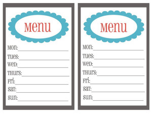 Small Menu Planner