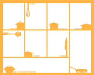 Orange Free Weekly Menu Plan Sheet