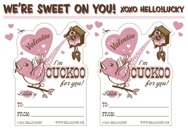 Free Bird Valentines Printables