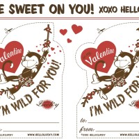 Free Printable Monkey Valentine Cards