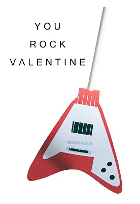 Free Guitar Printable Valentine's Cards