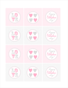 Free Valentine Cupcake Toppers or Tags