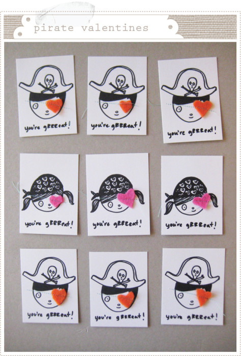 Free Pirate Valentines Card Printable