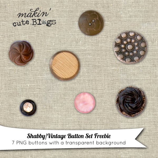 Makin Cute Blogs Vintage Button Set Freebie