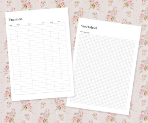 Free Printable Timesheet and Sketch Sheet