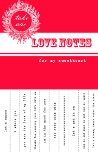 love notes for valentines day free printable