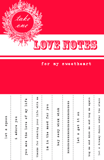 love notes for valentines day free printable