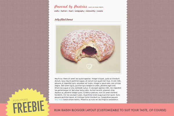 Free Rum Raisin Blogger Template