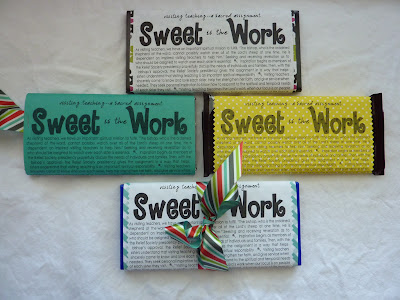 Sweet is the Work: Chocolate Sleeve Printable for June 2012 Visiting Teaching Message