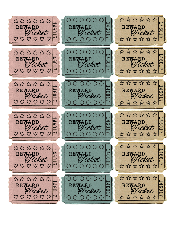 Free Printable Chore Reward Tickets Fab N Free Free Printable Chore Reward Tickets Fab N Free