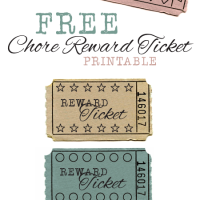 Fab N Free: Chore Reward Ticket Printable