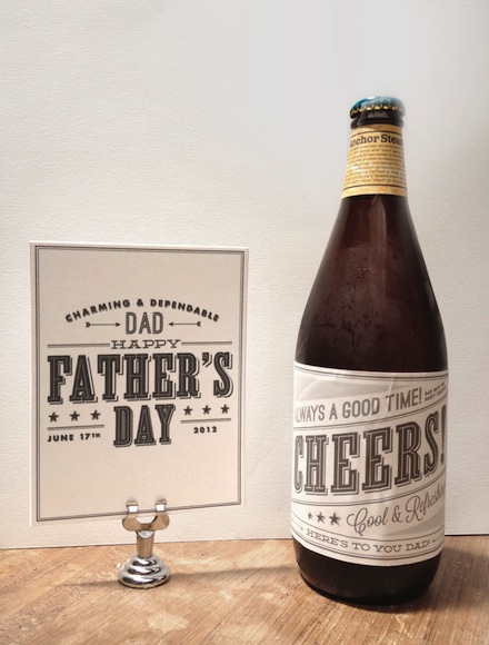 Father's Day Freebie: Card and Wine Label Printable