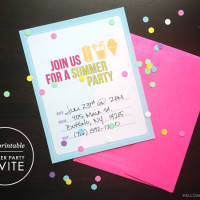 Free Summer Party Invitation Printable: "Join us for a summer party"