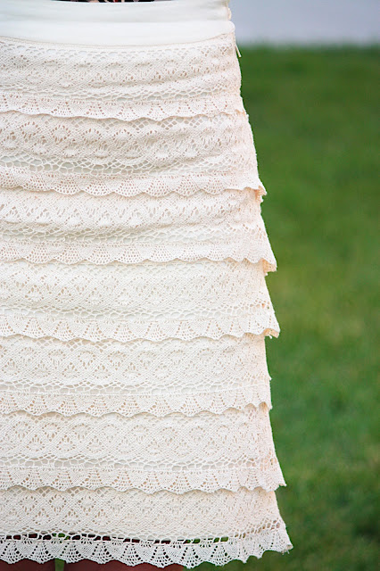 Free women's layered lace skirt pattern and tutorial
