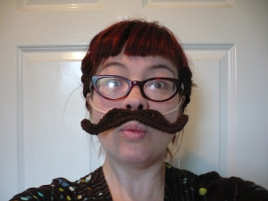 Free Pattern: Crocheted handlebar moustache