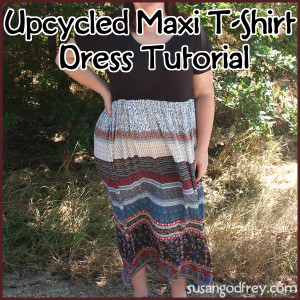 Upcycled Maxi T-Shirt Dress Tutorial
