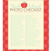 Free Back 2 School Photo Checklist Printable