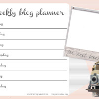 Free Weekly Blog Planner Printable