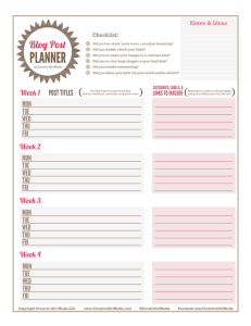 Free Blog Post Planner