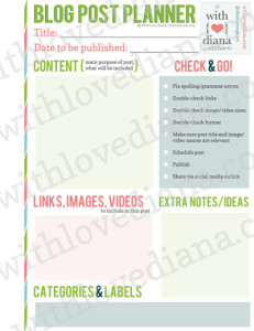 Free Printable: Blog Post Planner