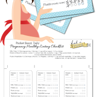 fabnfree.com | Pocket Sized Daily Pregnancy Healthy Eating Checklist Free Printable