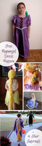 Free Rapunzel Dress Pattern and 4 Rapunzel Hair Tutorials