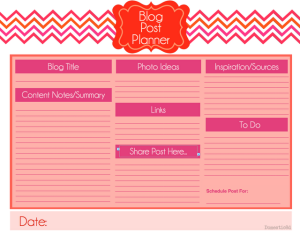 Free Printable Blog Post Planner