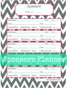 Free Printable Sponsors Planner