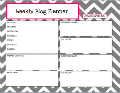Weekly Blog Planner Freebie