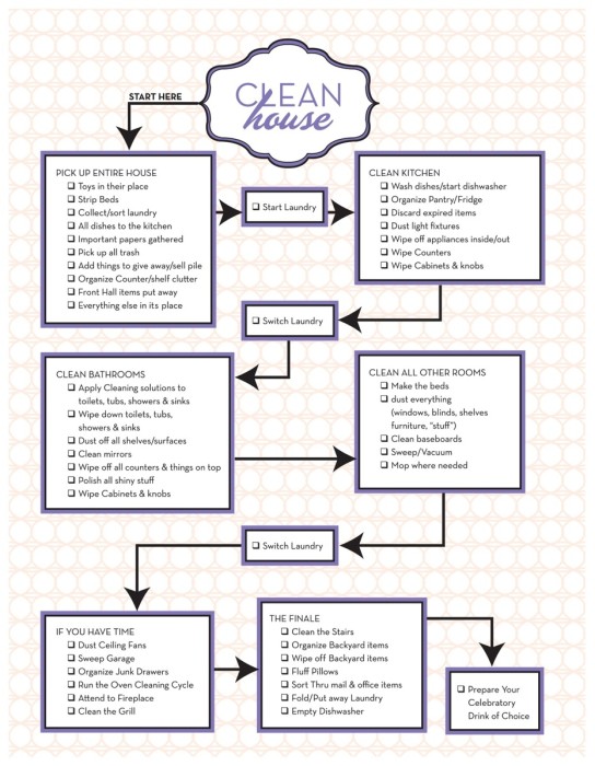 Free House Cleaning Checklist in order