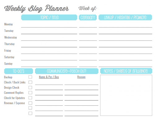 20 Free Printable Blog Planners Fab N Free