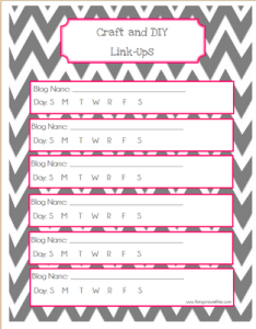 Craft and DIY Link-Up Free Printable