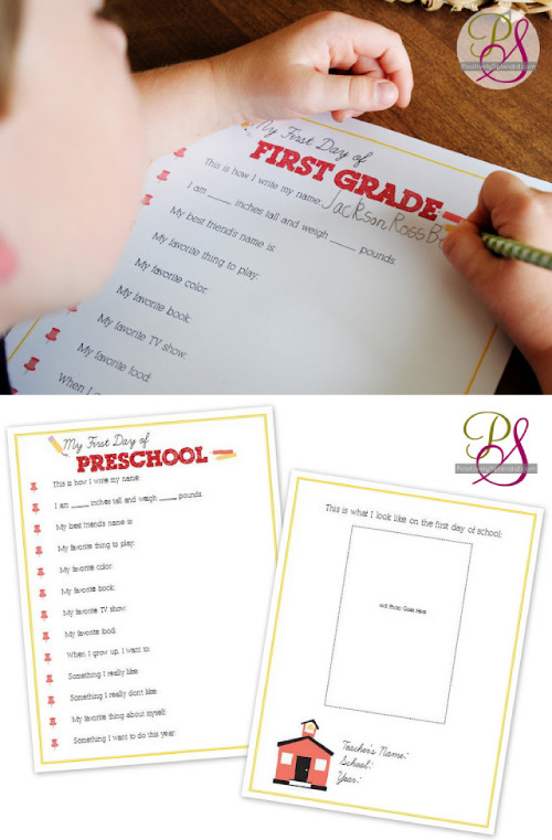 First-Day-of-School Interviews for Kids (Free Printables)