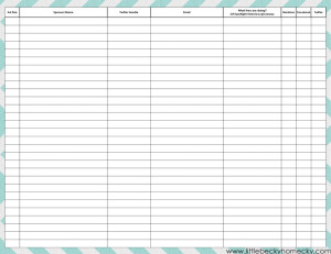 Free Sponsor Planner Printable