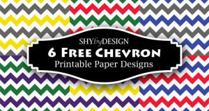 6 Multi Colored Chevron Free Paper Designs