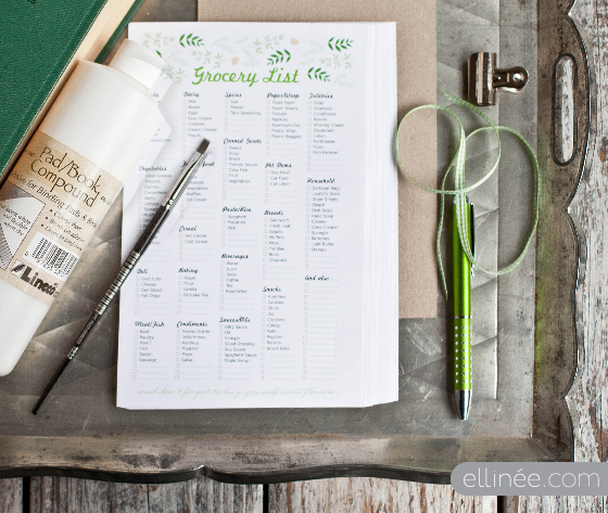 Free Itemized Printable Grocery List