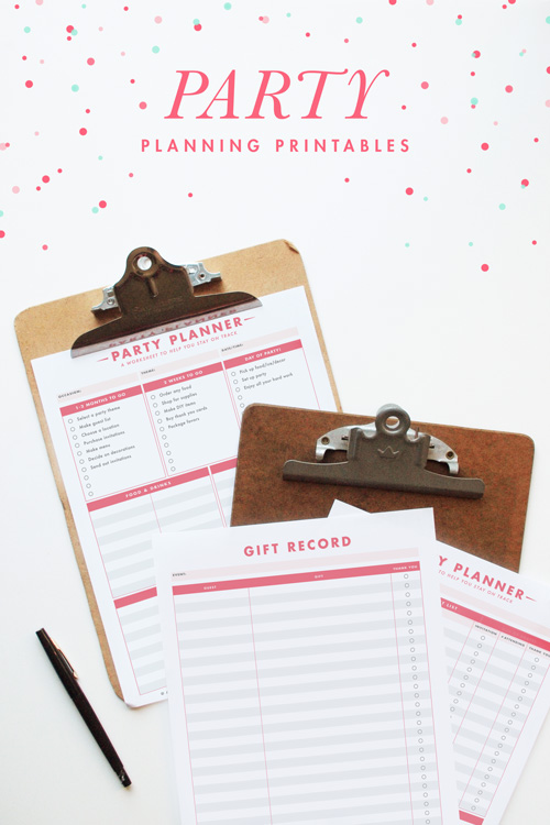 Free Party Planning Printables