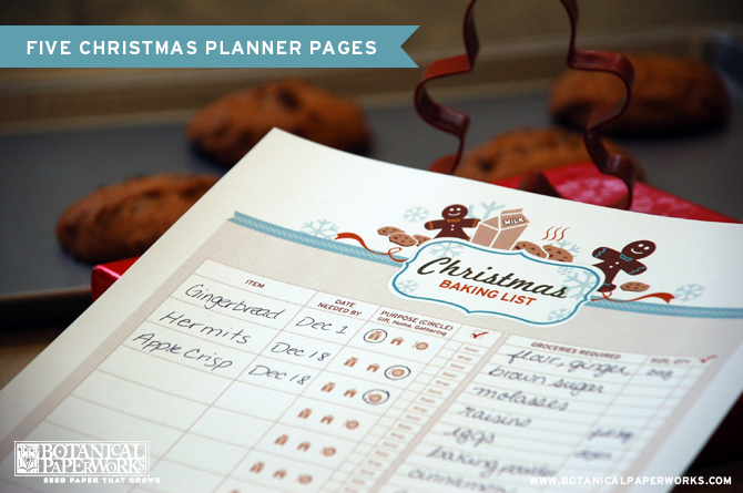 Free Printable Christmas Planning Sheets