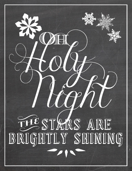 Oh Holy Night Free Christmas Art Printable