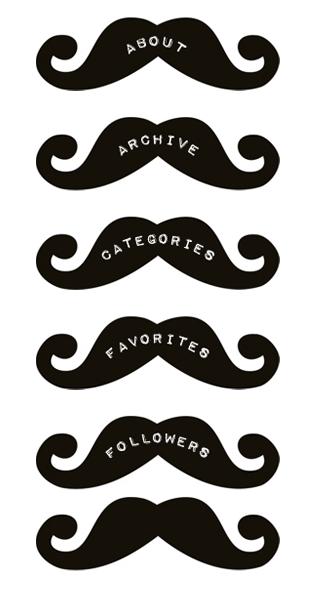 Free Mustache Sidebar Titles