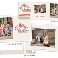 Free Christmas Card Template, Free Christmas Timeline Cover, Free Address Label