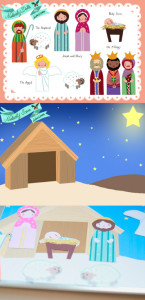 Nativity Doll Cutouts and Nativity Scene | Free Printable